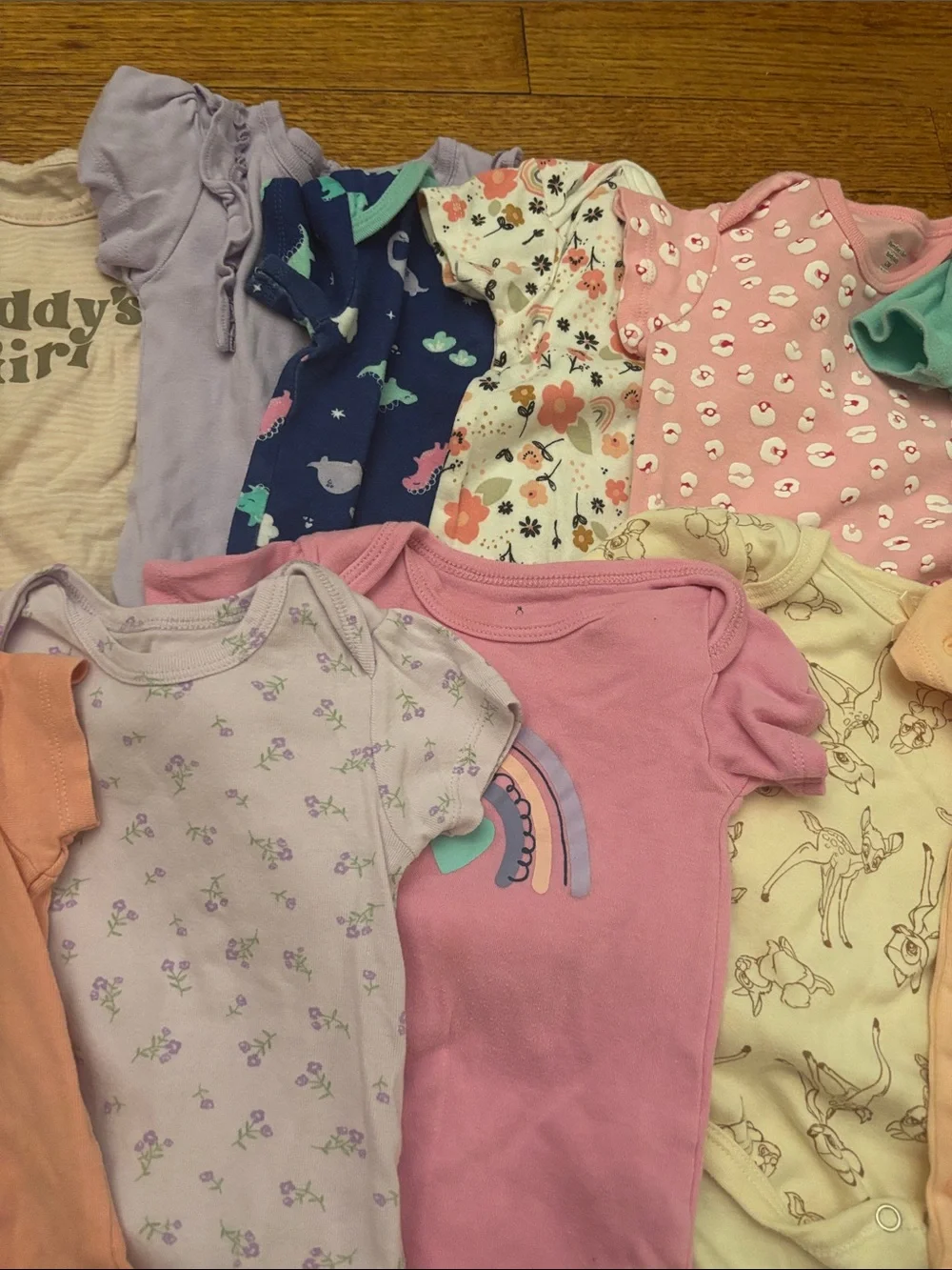Mixed Baby Girls Short-Sleeve Onesies - Assorted Colors